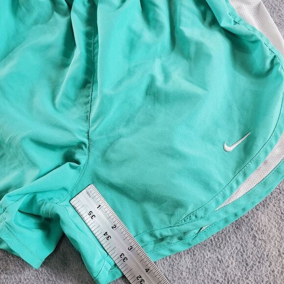 Nike Shorts Womens Small Green Running Mesh Dri Fit Casual Elastic Waist Pleated - Picture 8 of 12